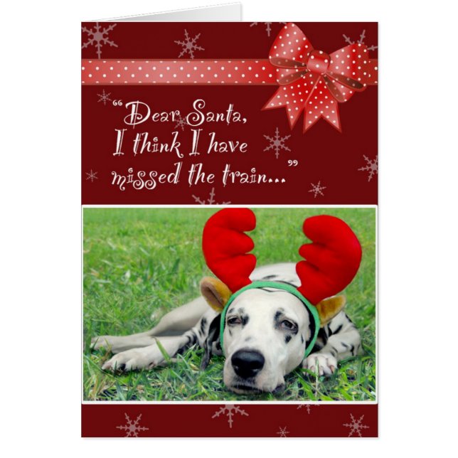 Cartão Senhorita Dalmatian Formação Vermelho (Frente)