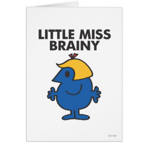 Cartão Senhorita pequena Brainy Standing Ainda