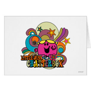 Cartão Senhorita pequena Chatterbox & redemoinhos