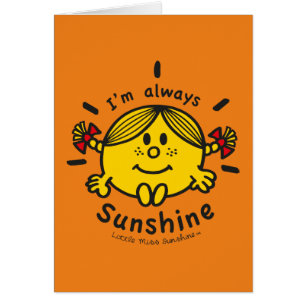Cartão Senhorita pequena Luz do sol eu sou sempre luz