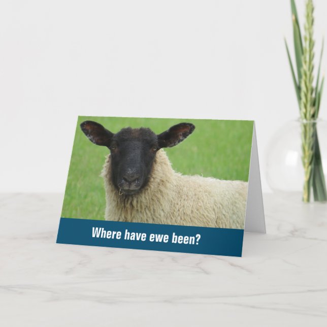 Cartão Senhorita, você está pensando em você só por causa (Frente)