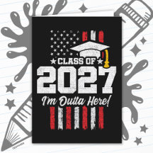 Senior Graduation American Flag Class of 2027