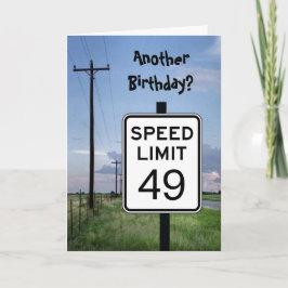 Cartão Seniors Card - Another Birthday? speed limit sign