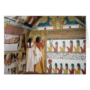 Cartão Sennedjem e seu enfrentar da esposa NAO