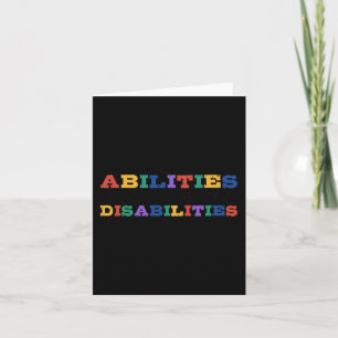 Cartão Sensibilização Autismo - As capacidades superam as