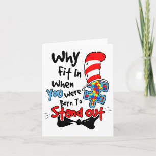 Cartão Sensibilização Autismo Por Que Ajustado No Gato De