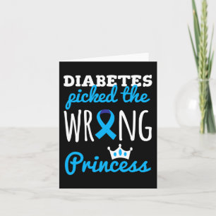 Cartão Sensibilização das princesas para a diabetes Fita