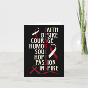 Cartão Sensibilização do Cancer da Cabeça Oral