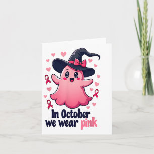 Cartão Sensibilização do Cancer no Halloween Em Outubro N