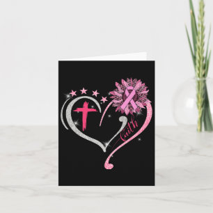 Cartão Sensibilização do Cancer Sunflower Faith Coração R