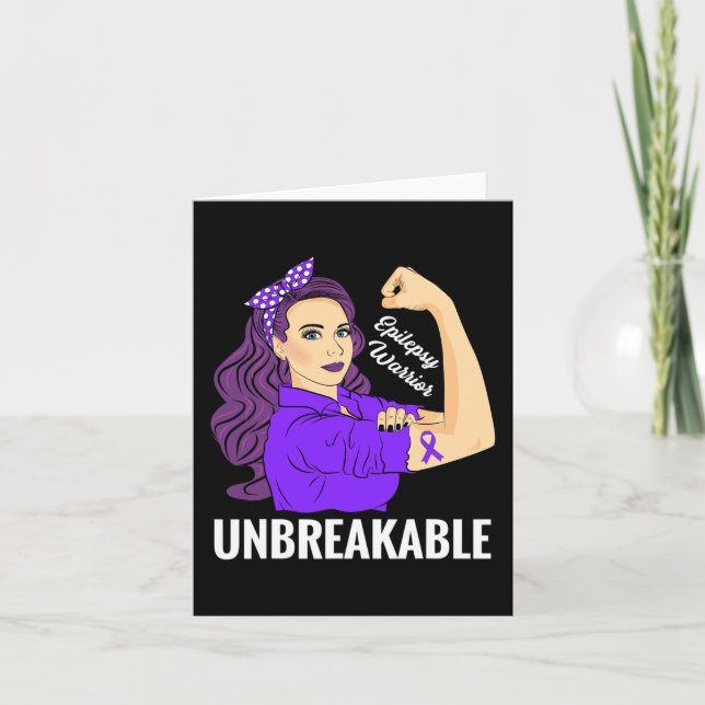 Cartão Sensibilização Epilepsia Briso Púrpura Epiléptico (Frente)