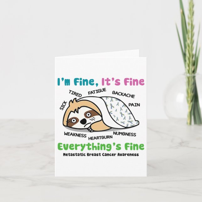 Cartão Sensibilização Metastática do Cancer da Mama Estou (Frente)