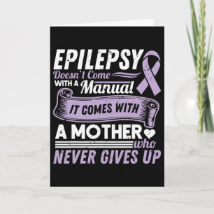 Cartão Sensibilização para a epilepsia Mamãe não vem com 