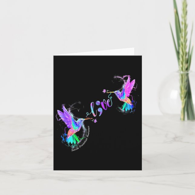 Cartão Sensibilização para a prevenção do suicídio Amor (Frente)