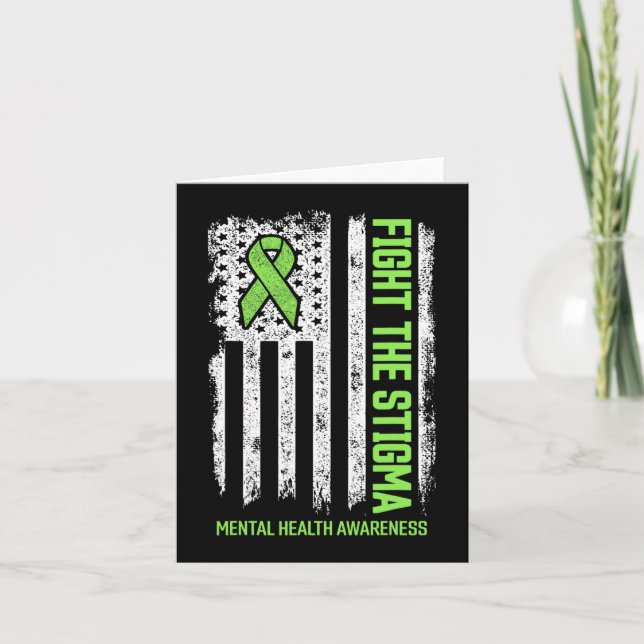 Cartão Sensibilização para a saúde mental combate o estig (Frente)