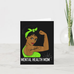 Cartão Sensibilização para a saúde mental Forte Mãe Afro