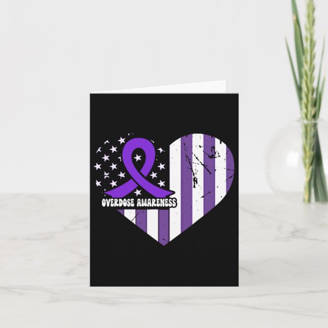 Cartão Sensibilização para a Sobredosagem Fita Roxa Vício (Frente)