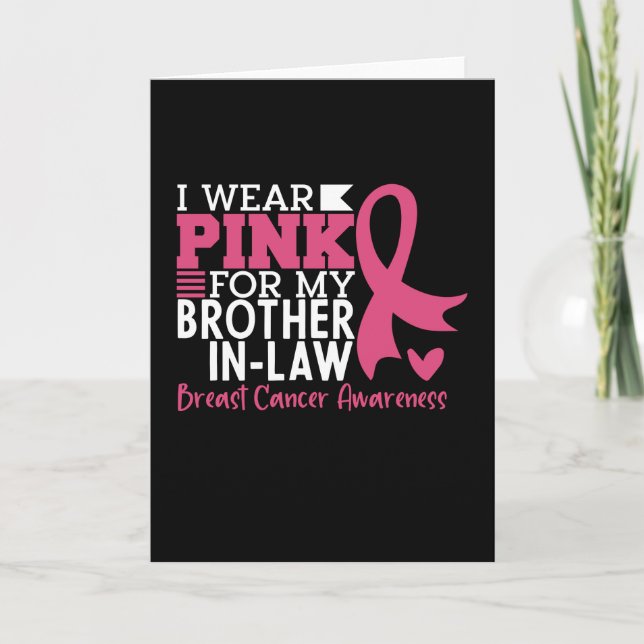 Cartão Sensibilização para o Cancer da mama Apoio Brother (Frente)