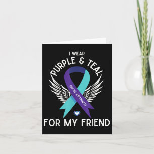 Cartão Sensibilização Suicida Eu Visto Teal E Purple Para
