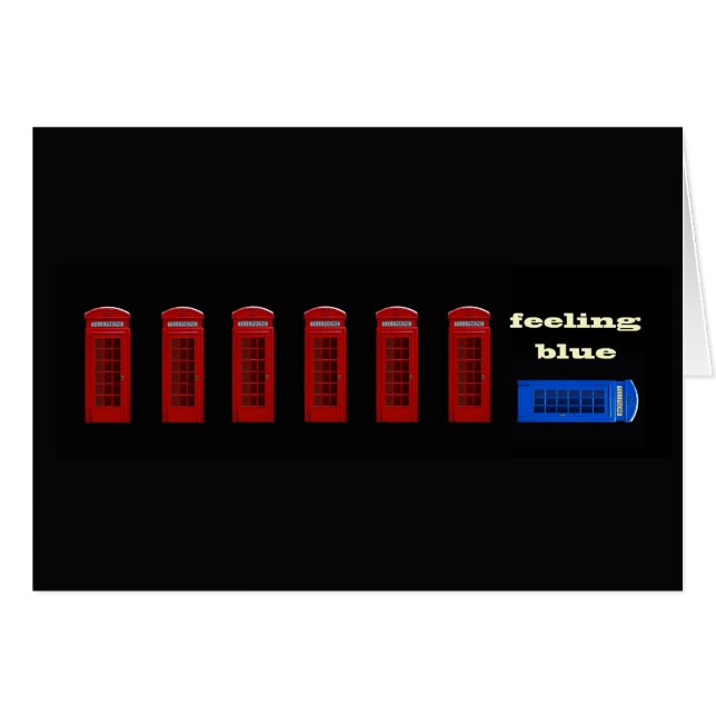 Cartão Sensing Blue London Inglaterra (Frente Horizontal)