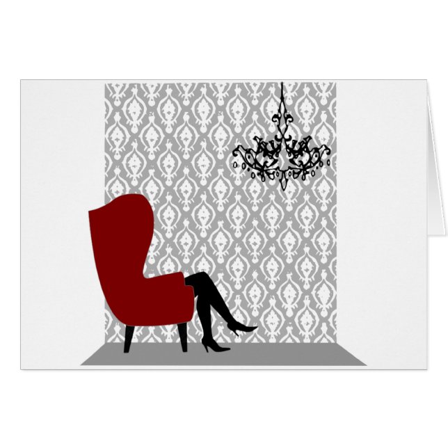 Cartão Sentado Bonito (Frente Horizontal)