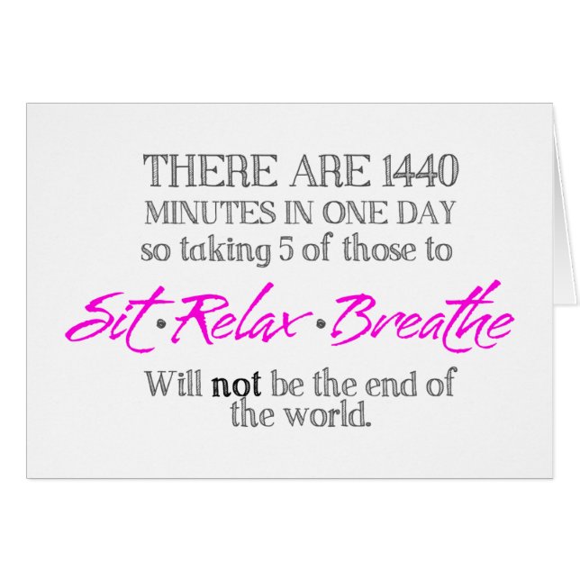 Cartão Sentar-Relaxar-Respire (Frente Horizontal)