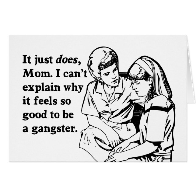 Cartão sente bom ser um gangsta do gângster (Frente Horizontal)