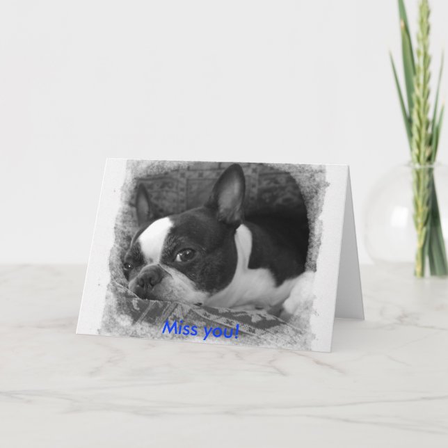 Cartão Sente sua falta! (Frente)