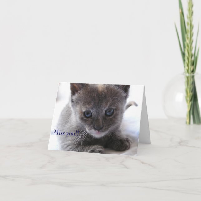 Cartão Sente sua falta! (Frente)