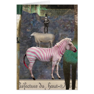 Cartão Sentido de humor entortado, colagem de Digitas dos