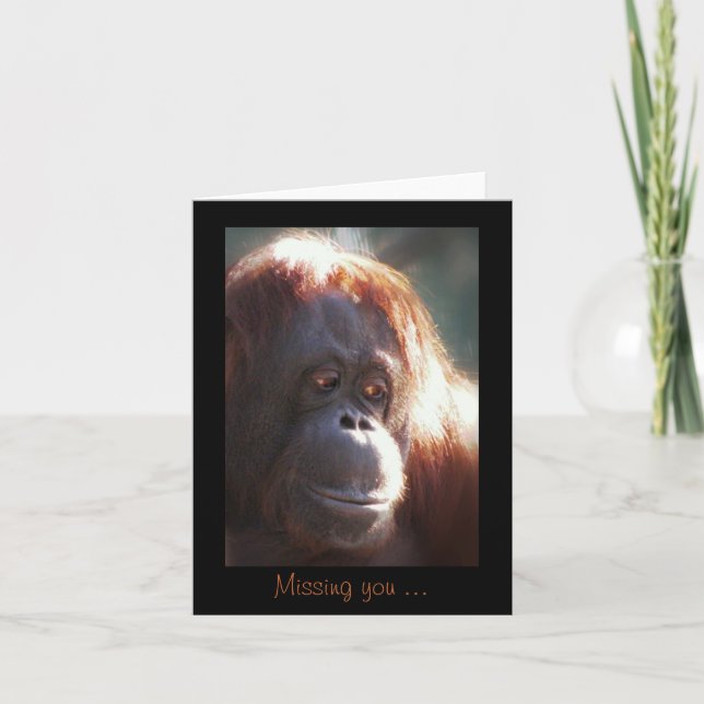 Cartão Sentido sua falta... (Frente)