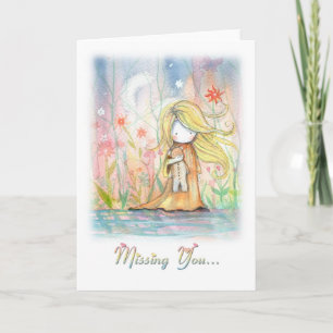 Cartão Sentido Sua Falta Carrinha Com Urso De Teddy