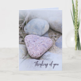 Cartão Sentimental Beach Stone pensando em você