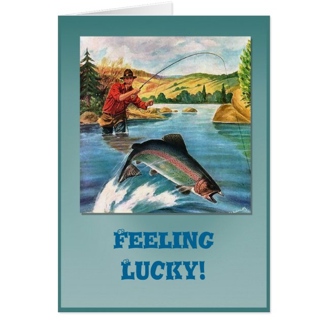 Cartão Sentimento afortunado! (Frente)