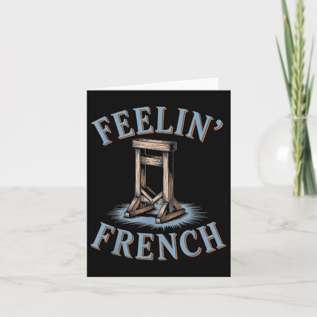 Cartão Sentimento de Guillotine da Vintage Francesa (Frente)