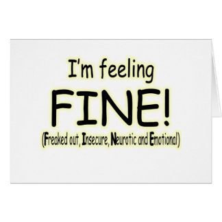 Cartão sentimento fino