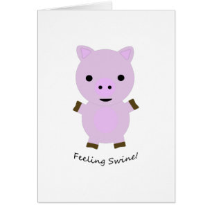 Cartão Sentimento Suíno