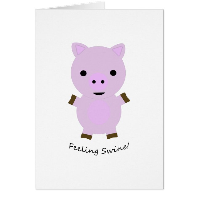 Cartão Sentimento Suíno (Frente)
