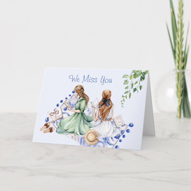 Cartão Sentimos saudades de você... (Frente)