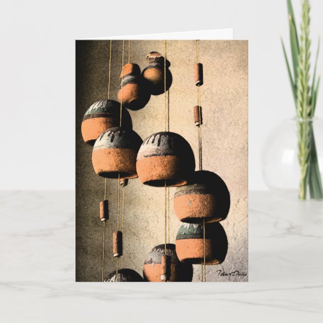 Cartão Sentindo Saudade da Argila Espiralada Campainhas d (Frente)