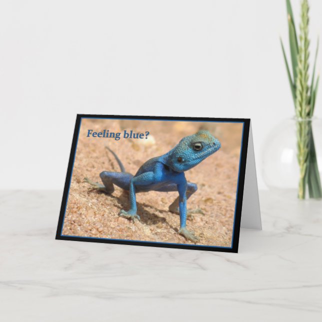 Cartão Sentir que o azul fica bem (Frente)