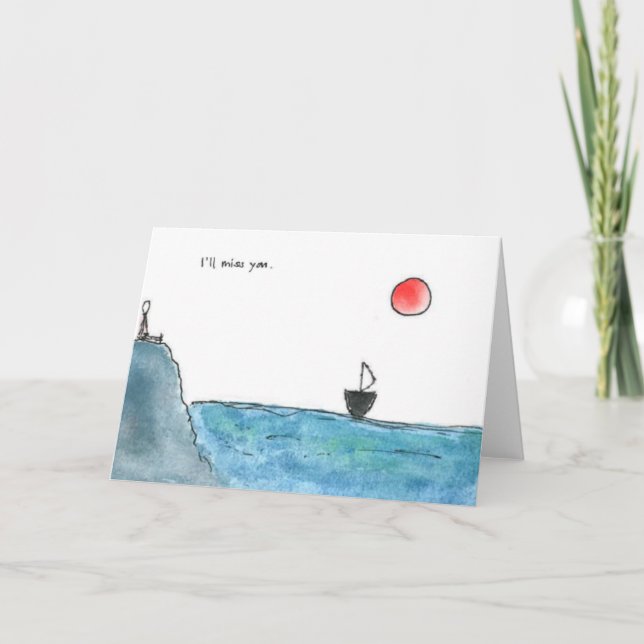 Cartão Sentirei sua falta (Frente)