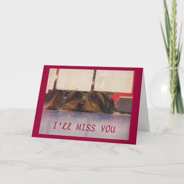 Cartão Sentirei sua falta, Card (Frente)