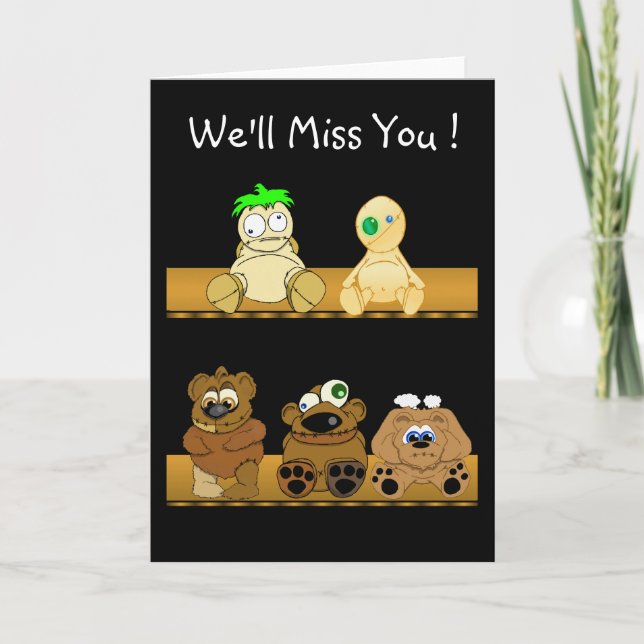 Cartão Sentiremos Sua Falta! (Frente)