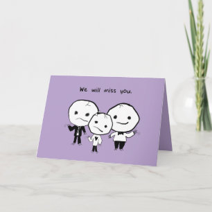 Cartão Sentiremos Sua Falta. Bem, alguns de nós
