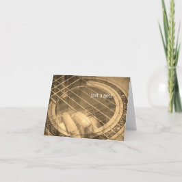 Cartão Sépia abstrato guitarra só uma nota saudando