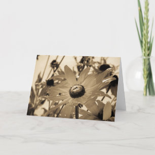 Cartão Sépia Flor