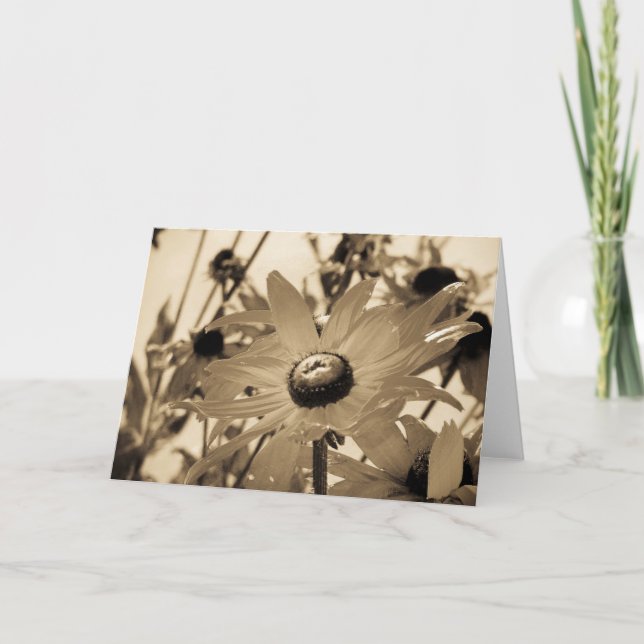 Cartão Sépia Flor (Frente)