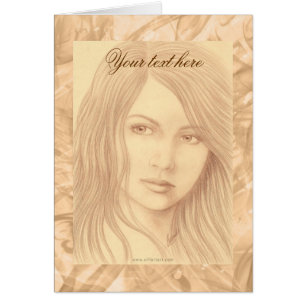 Cartão Sepia Woman II