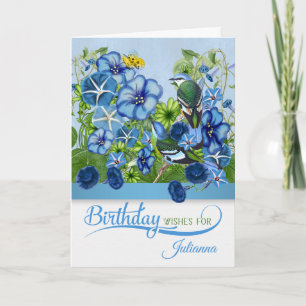 Cartão September Morning Glory Garden Birthday